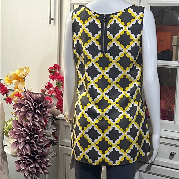 Tory Burch Yellow, grey, and white  Patterned Tank Top - Picture 15 of 16